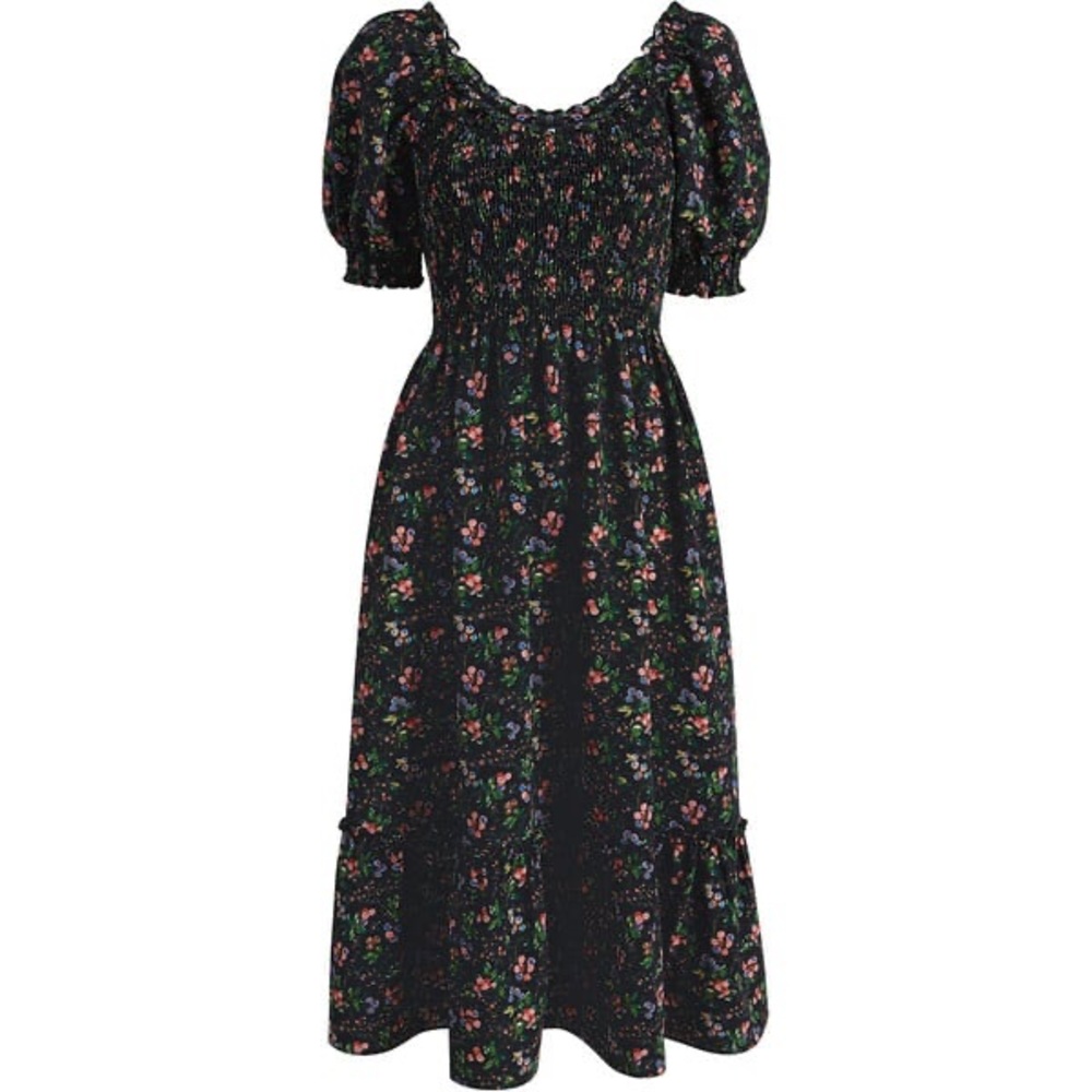Floral Black Dress | Hill House Home